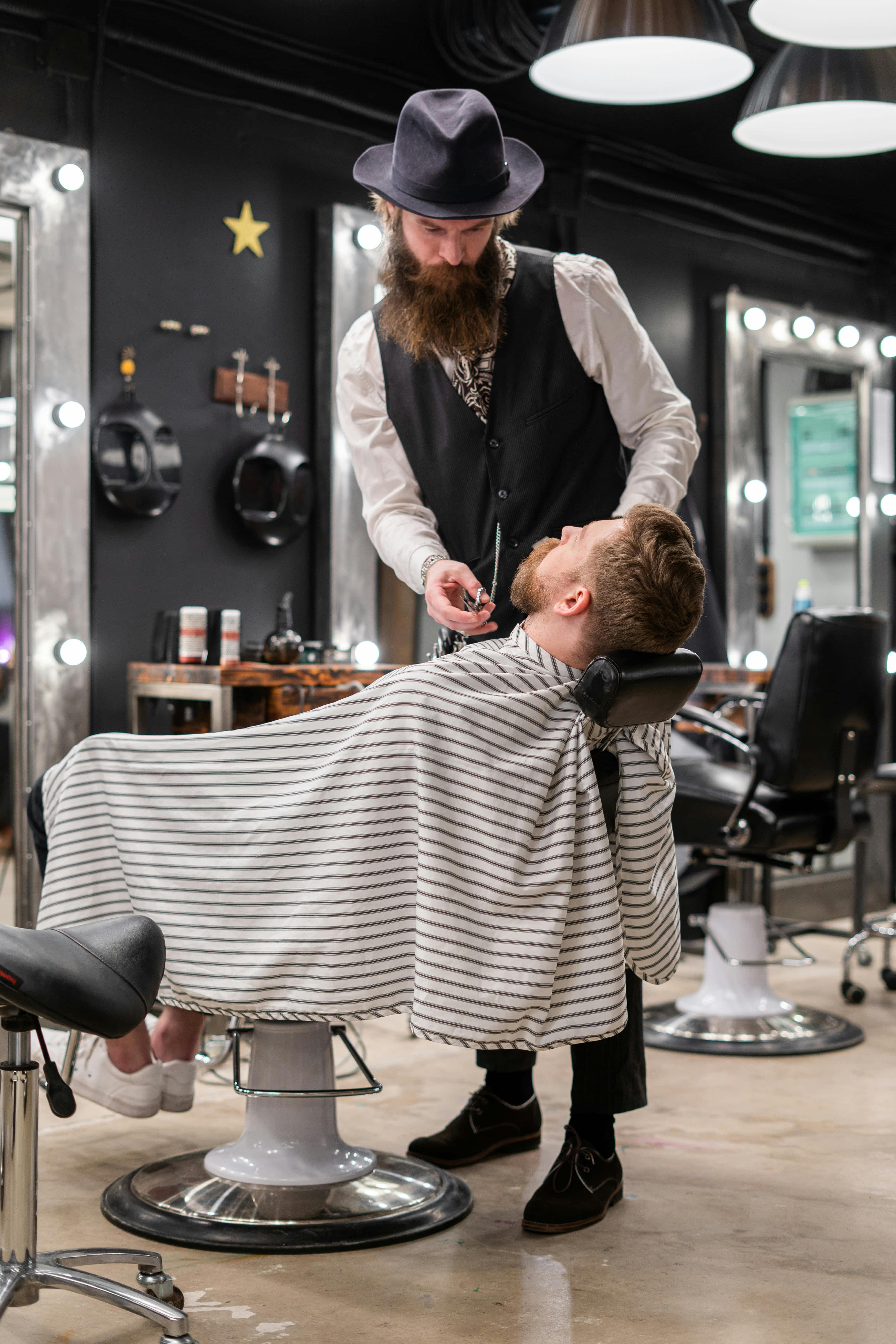 Pompadour Haircut Style - Vintage Barber Shop